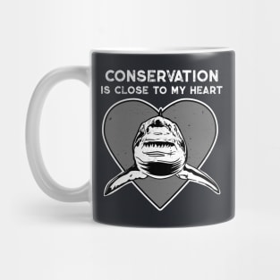 Great White Conservation Heart Mug